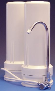Double Water Filter Housing in White